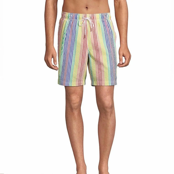 Lands' End NWT Seersucker Volley Swim Trunk Men Various - Picture 13 of 15
